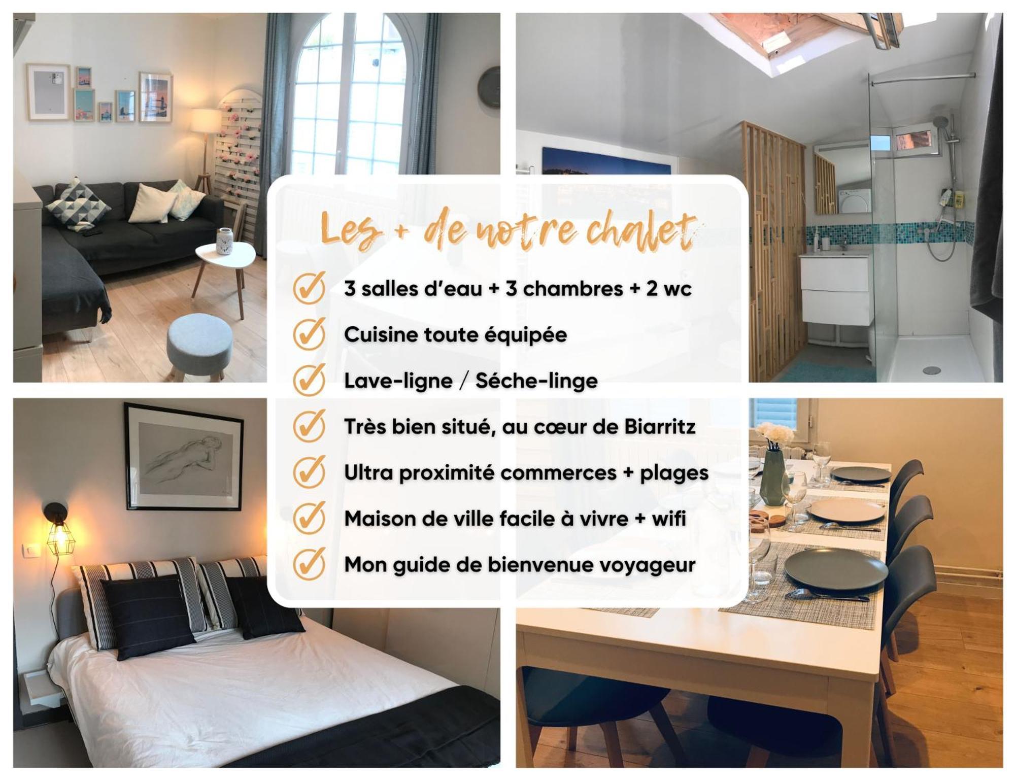 Chalet Basque 6 Couchages Centre Ville 比亚里茨 外观 照片